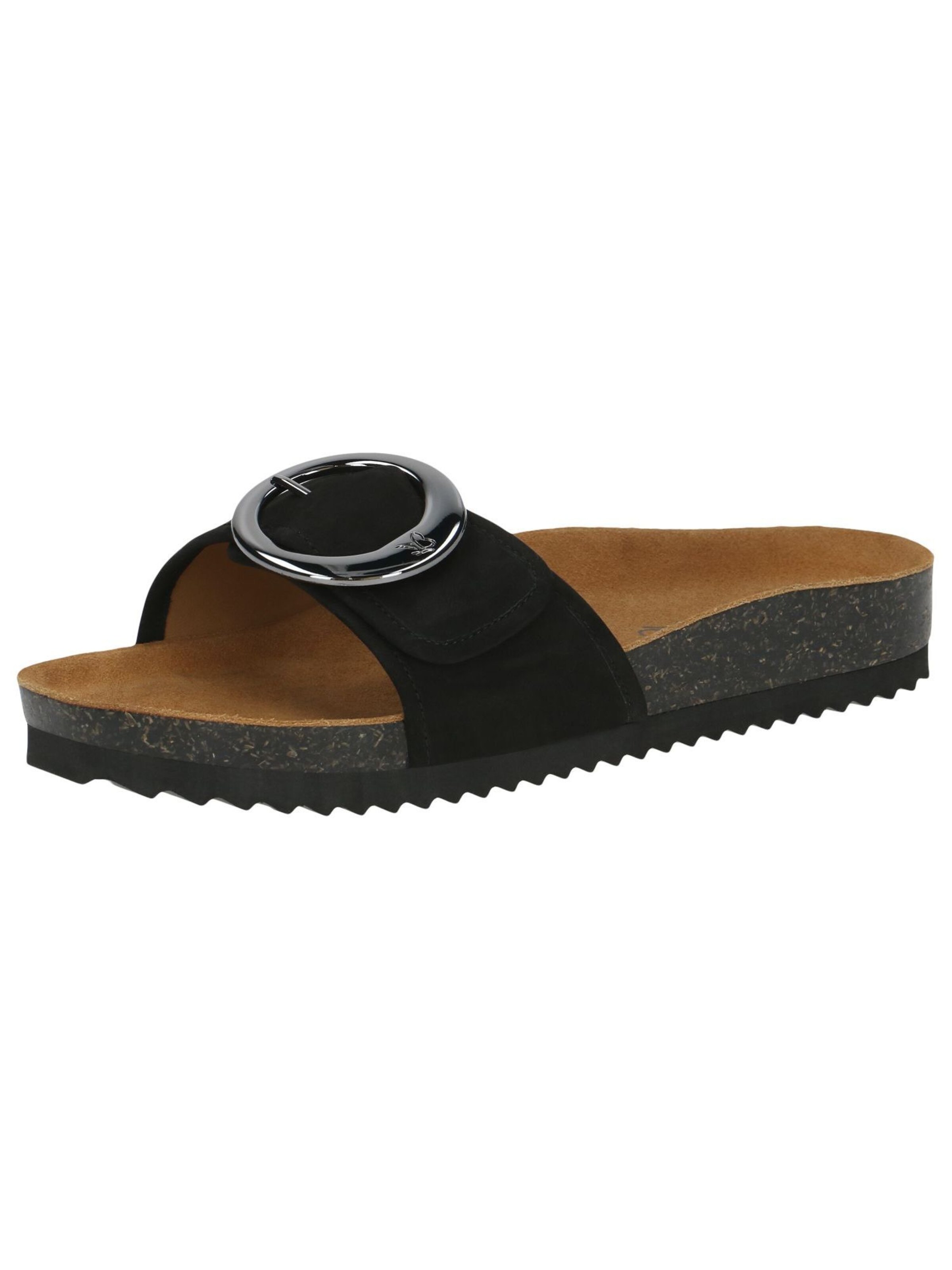 CAPRICE Mules in Black: front