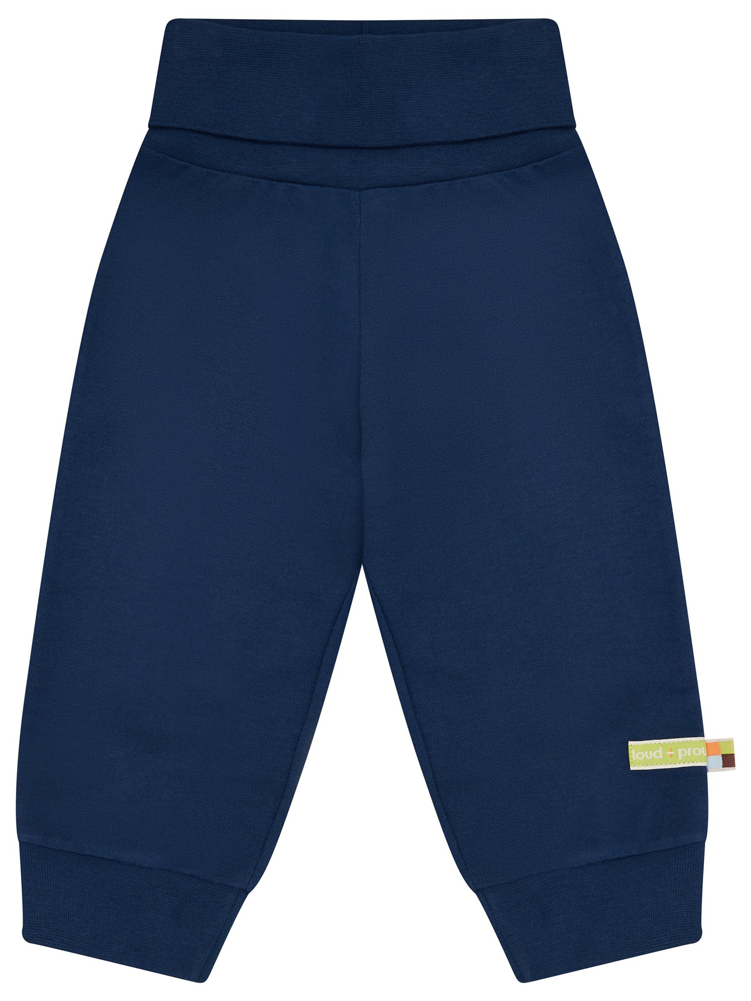 loud + proud Regular Pants 'Nabelbundhose Uni' in Blue: front