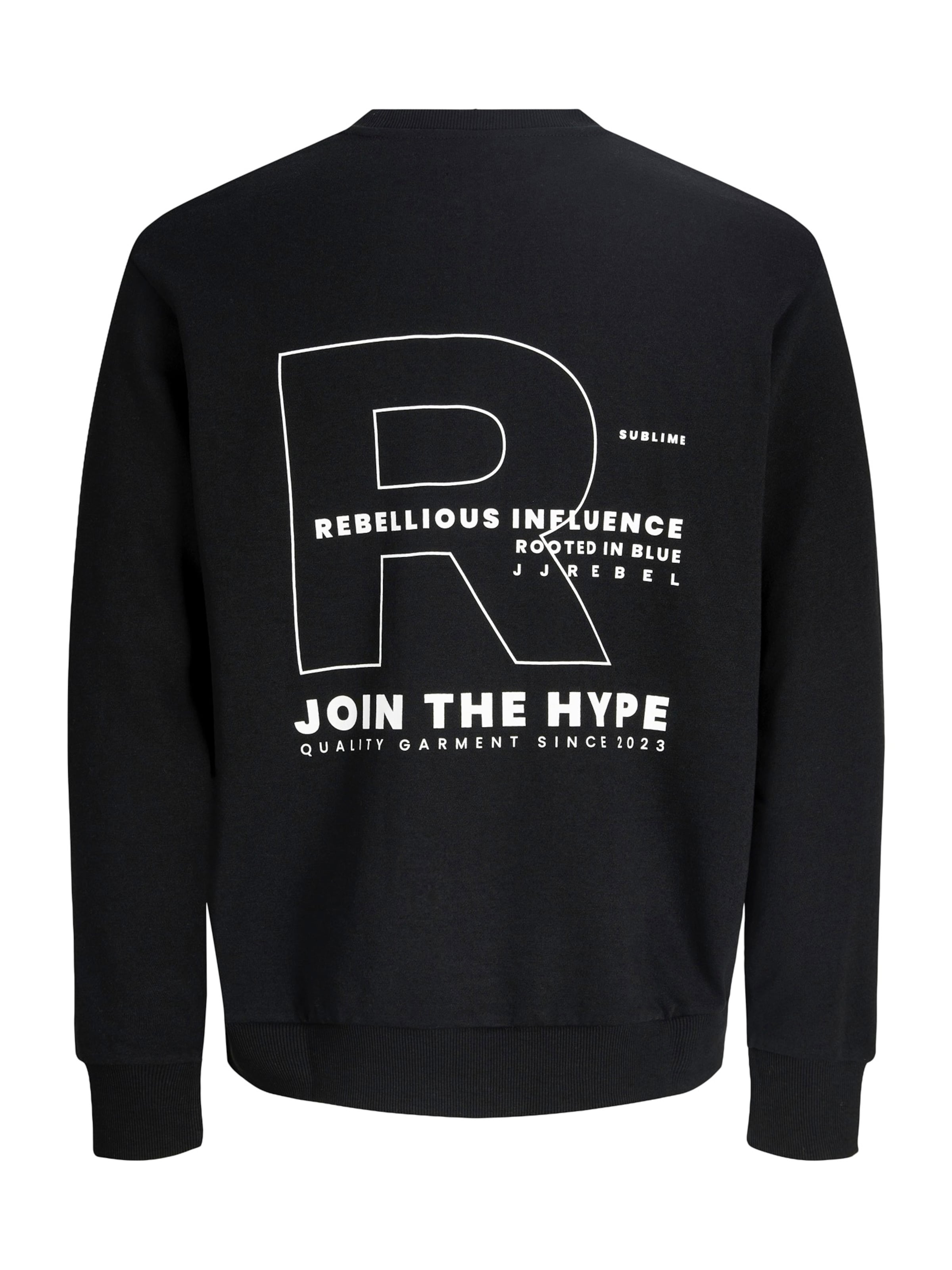 JJ Rebel Суичър 'JREBZAKI' в черно