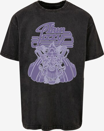 Merchcode Shirt 'Thin Lizzy - Rocker Infill' in Zwart: voorkant