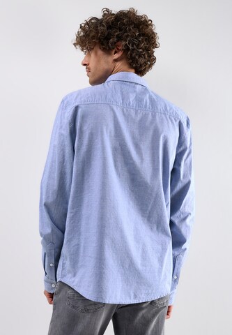 Street One MEN Regular Fit Chambray Hemd in Blau