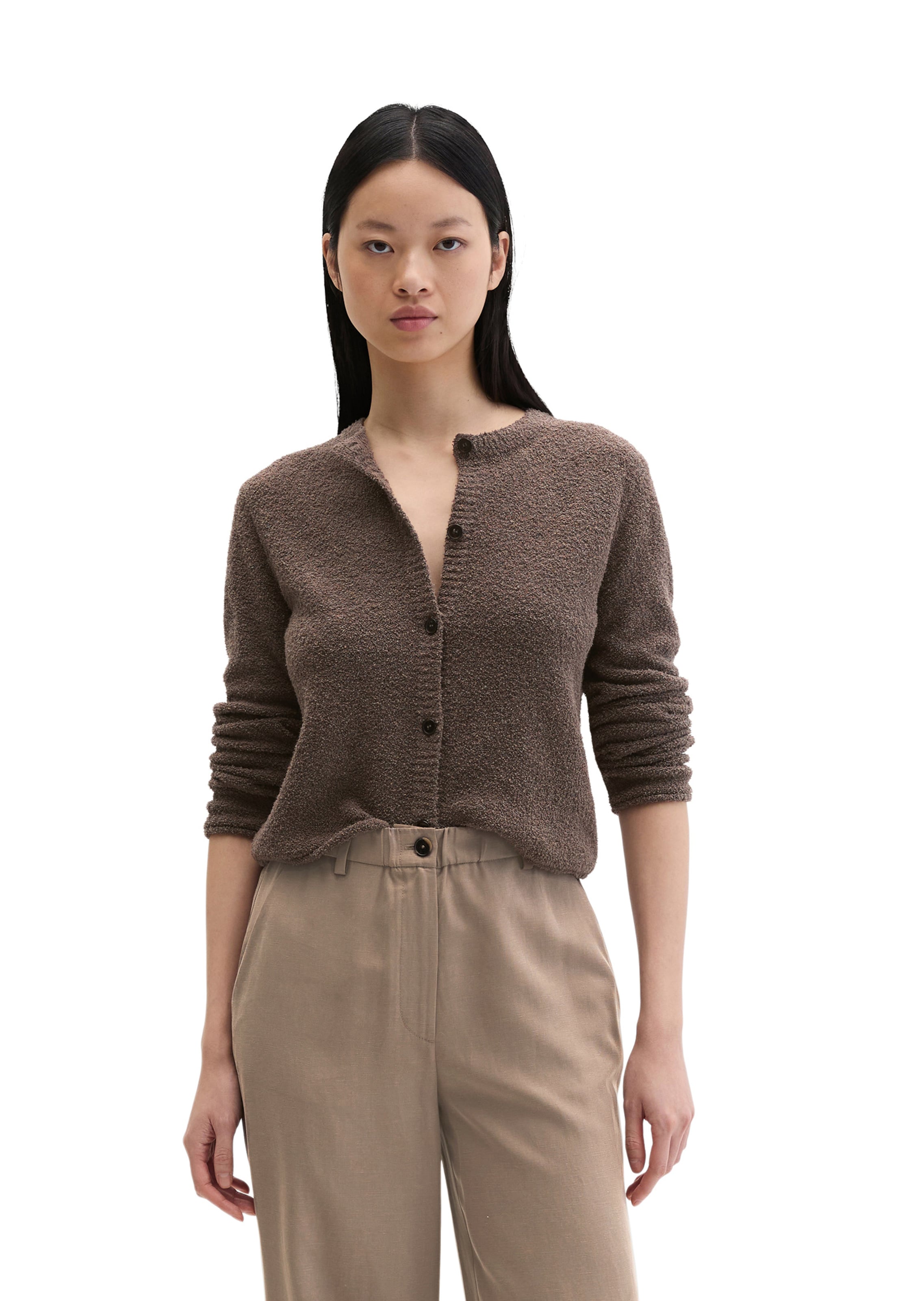 Marc O'Polo Strickjacke in Braun: Vorderseite