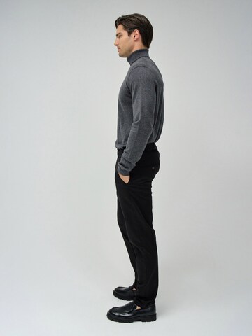 Coupe slim Pantalon chino Salsa Jeans en noir