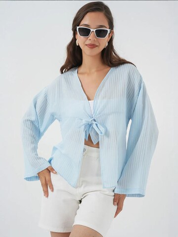 Bigdart Blouse in Blue: front