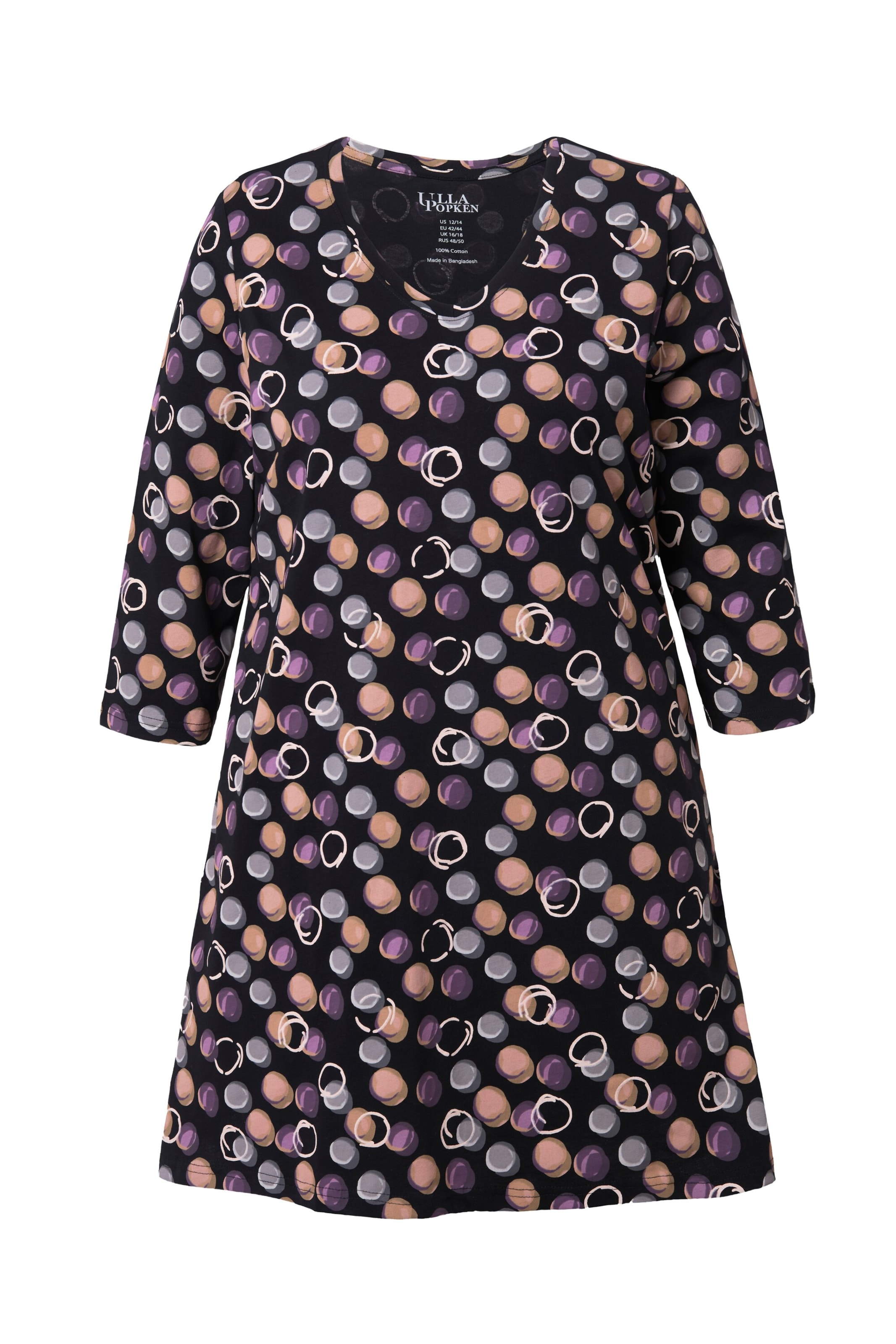 Ulla Popken Shirt in Schwarz: Vorderseite