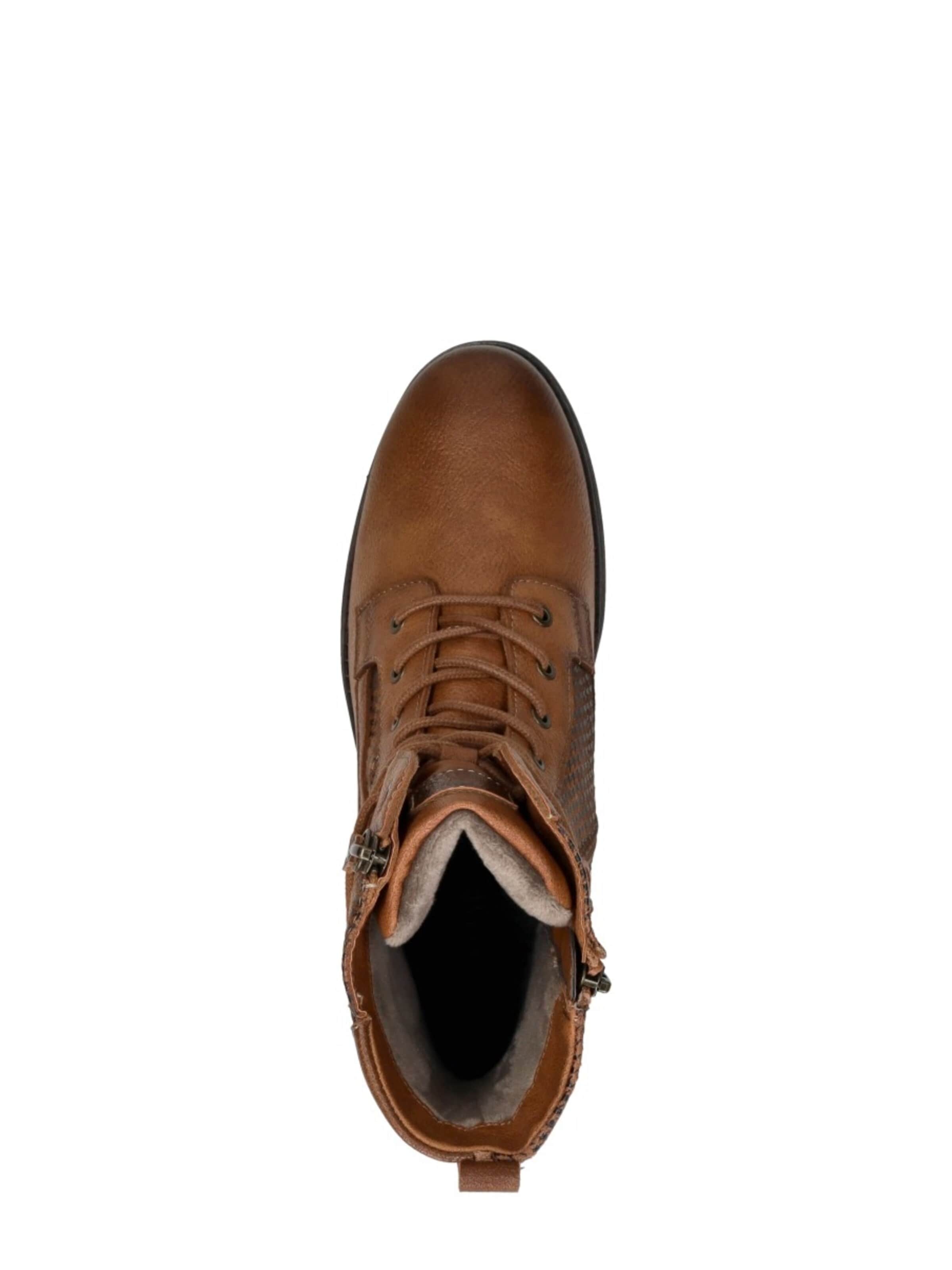 Bottines à lacets 'Veterschoenen Hoog' MUSTANG en marron