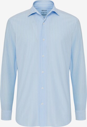 Coupe regular Chemise Boggi Milano en bleu : devant