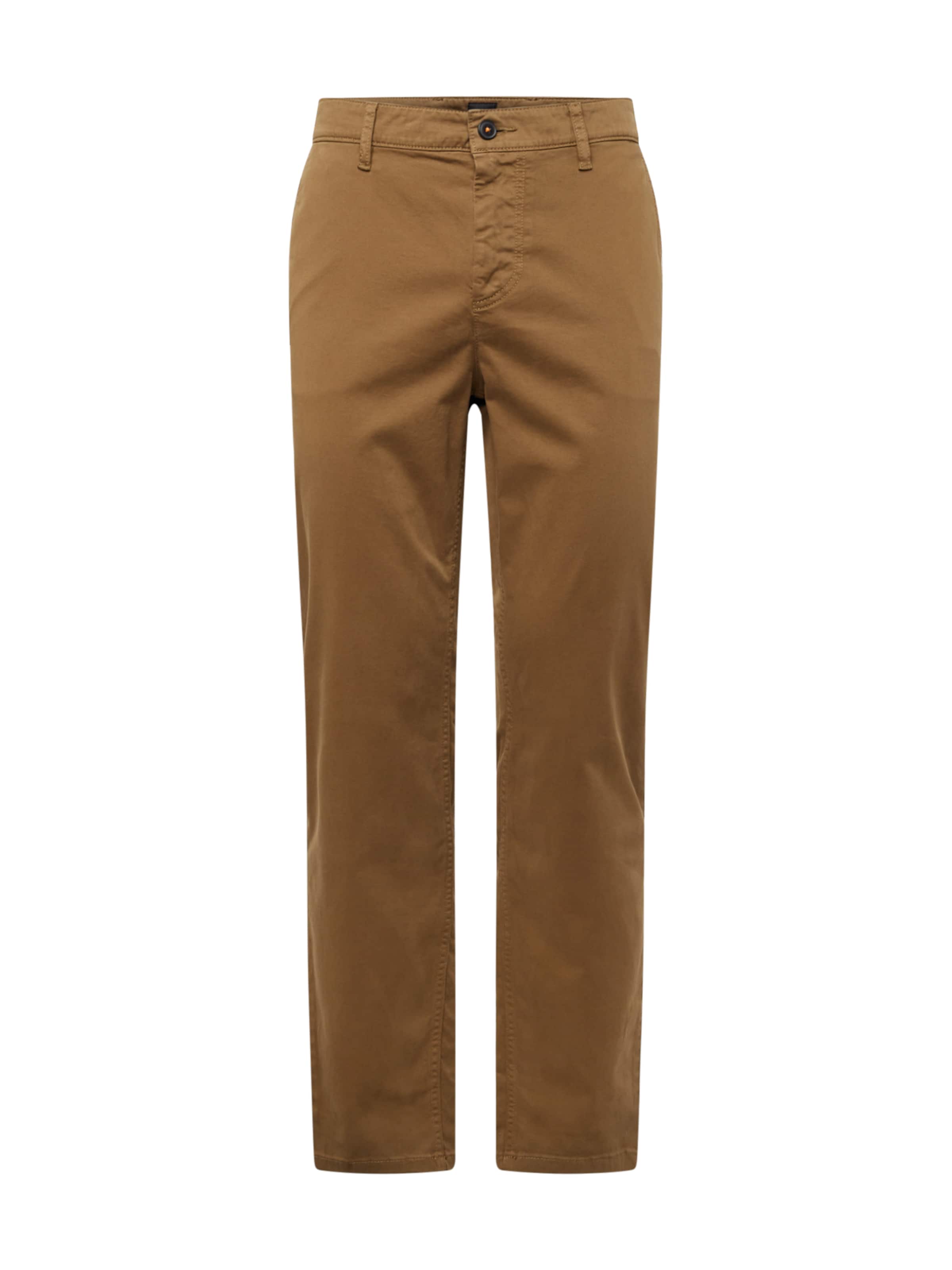 ruda BOSS Siaurėjantis „Chino“ stiliaus kelnės: priekis