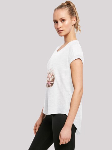 F4NT4STIC T-Shirt 'Osterei Nest Korb Dekor' in Weiß