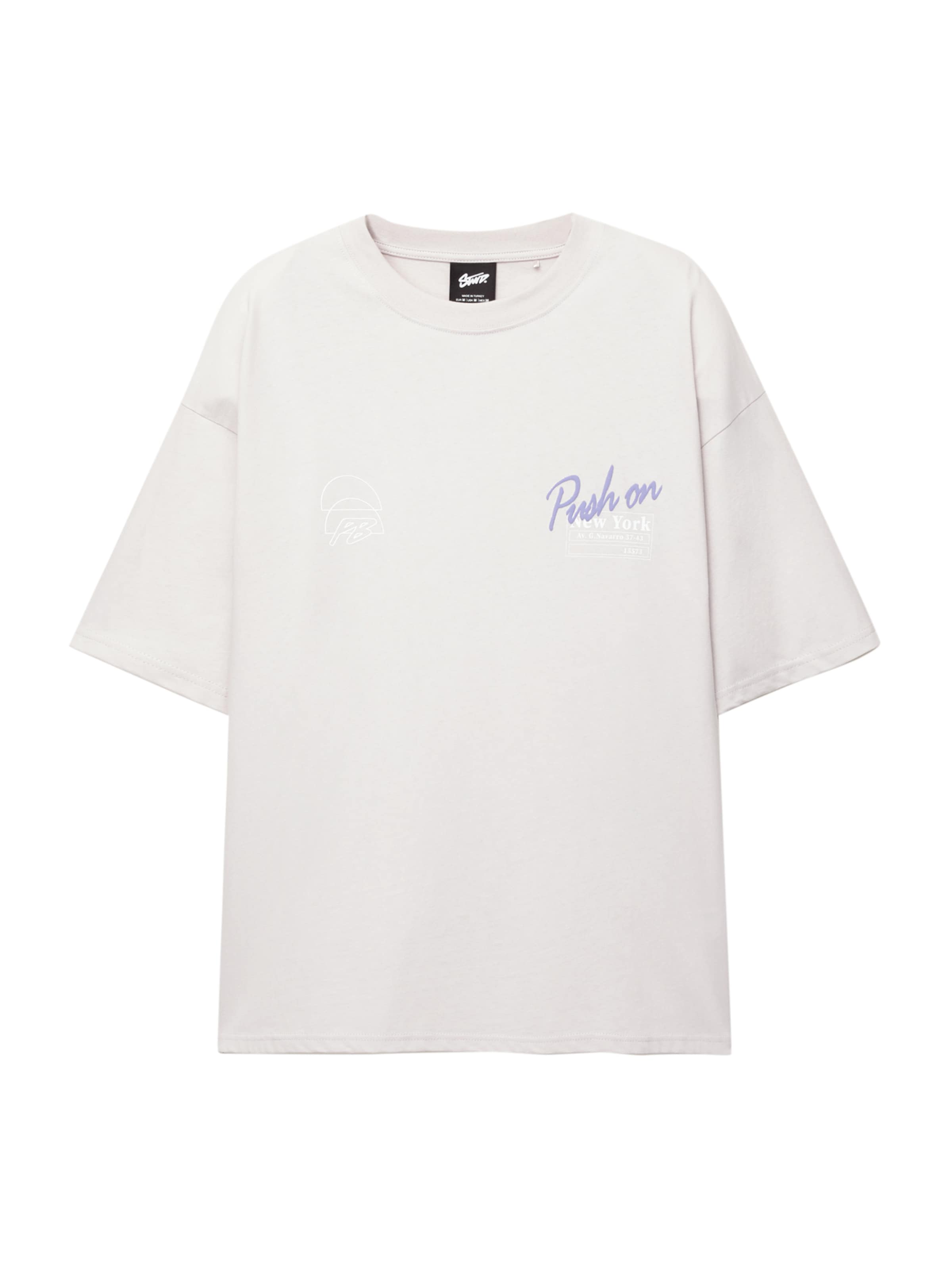 T-Shirt 'STWD STREET SCHOOL' Pull&Bear en gris : devant