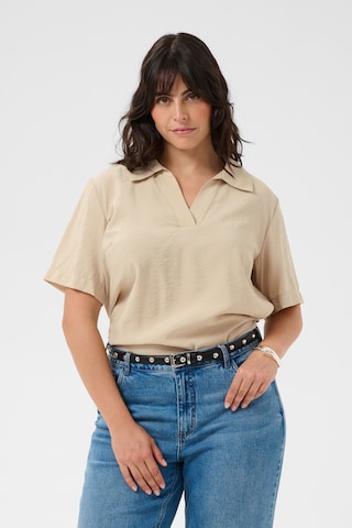 KAFFE CURVE - Blusa 'Odetha' en beige: frente