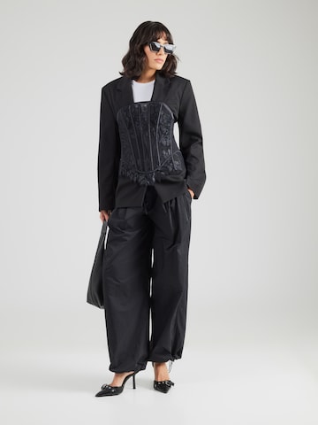 & Other Stories Широкий Брюки со складками в Черный