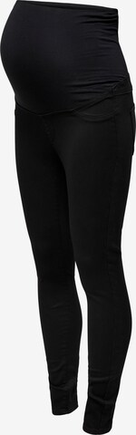 Only Maternity Skinny Jeggings 'OLMRAIN' in Zwart: voorkant