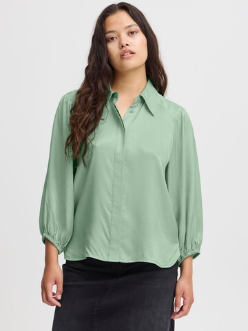 Camicia da donna ' IHCOLORADA ' di ICHI in verde: frontale
