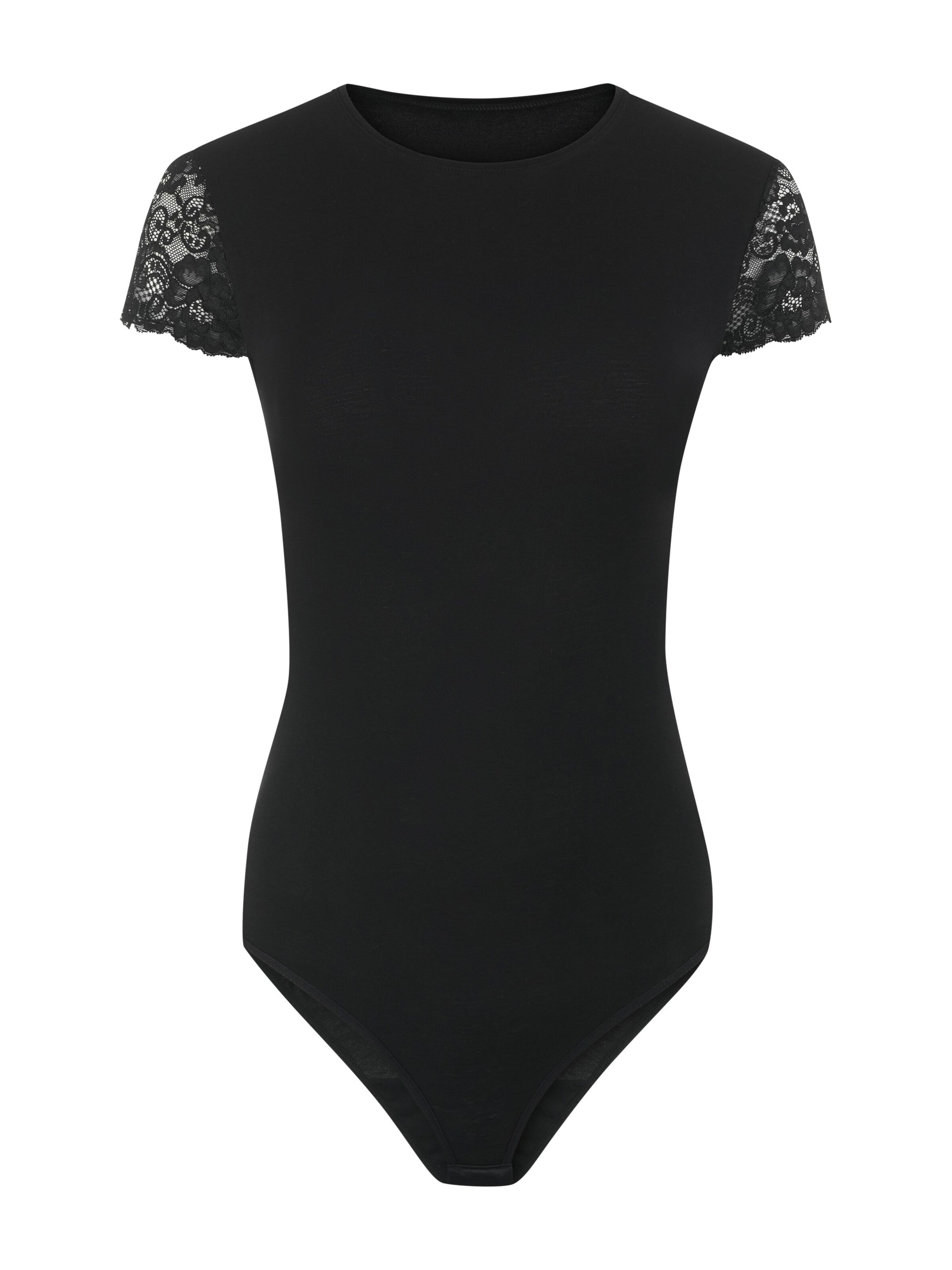 Evoni Shirtbody‌‌ in Schwarz: Vorderseite