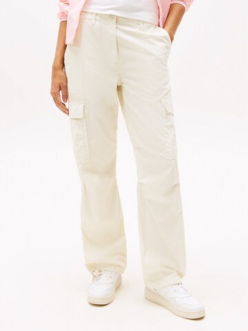 Tommy Jeans Regular Cargohose in Beige: Vorderseite