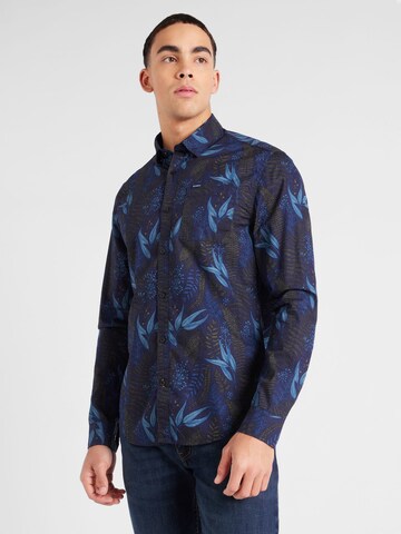 GARCIA Regular fit Button Up Shirt in Blue: front