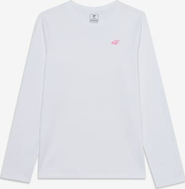4F Junior - Camiseta funcional en blanco: frente