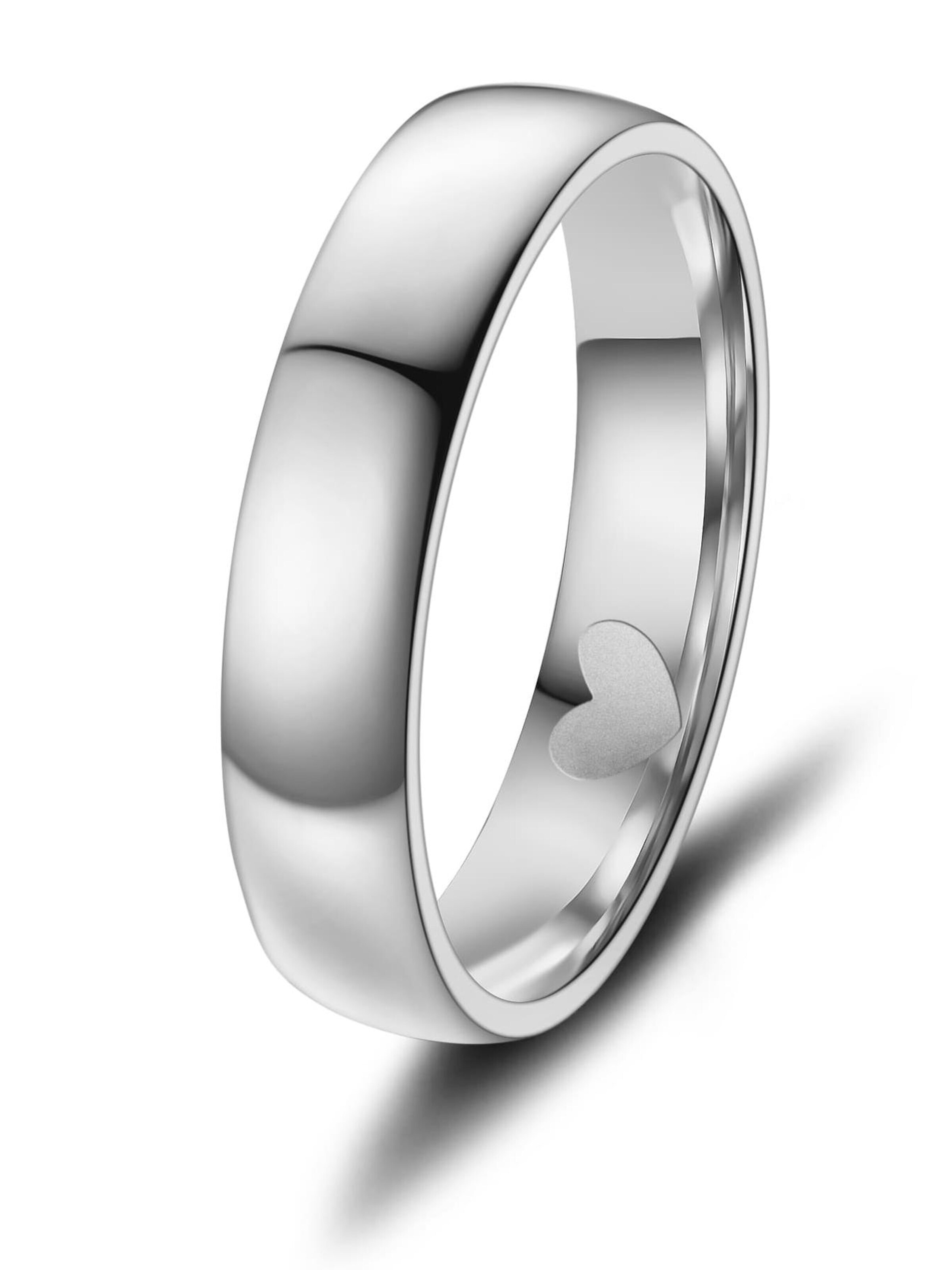 MARRYA Ring 'MARRYA ES-29 Ehering aus Edelstahl - Silberfarben Herzfräse' in Silver