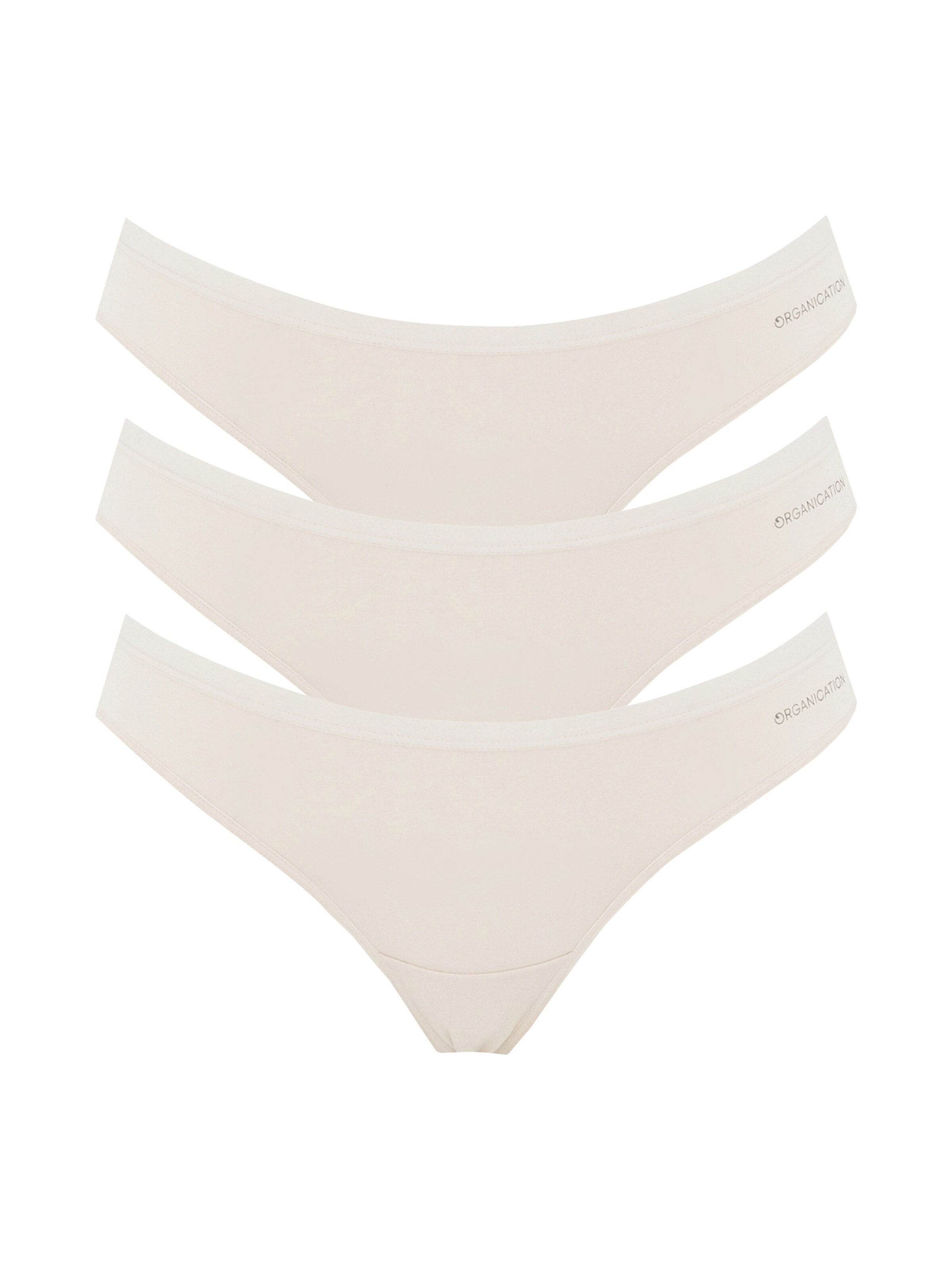 Organication Panty in Weiß: Vorderseite