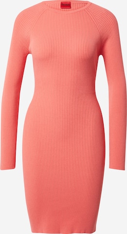 HUGO Knitted dress 'Shadany' in Red: front