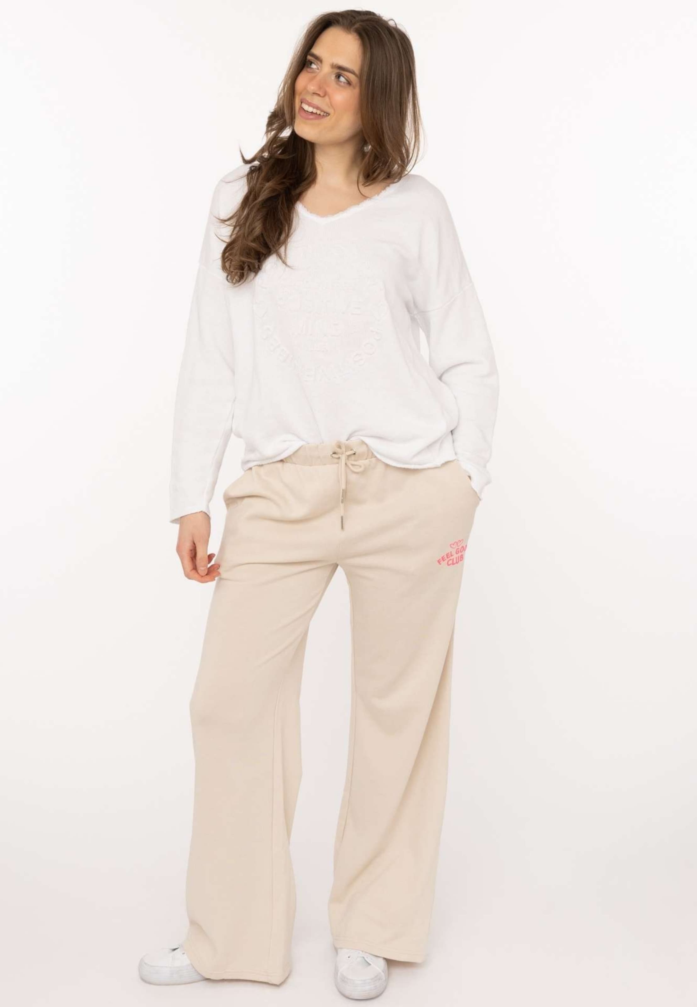 Regular Pantalon Zwillingsherz en beige