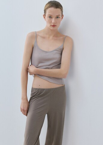 MANGO Pajama Pants 'Kiki' in Brown