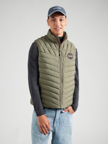 NAPAPIJRI Vest 'A-LAPAZ' in Green: front