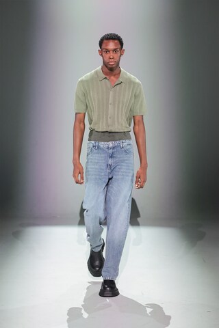 WE Fashion Regular fit Button Up Shirt in Green