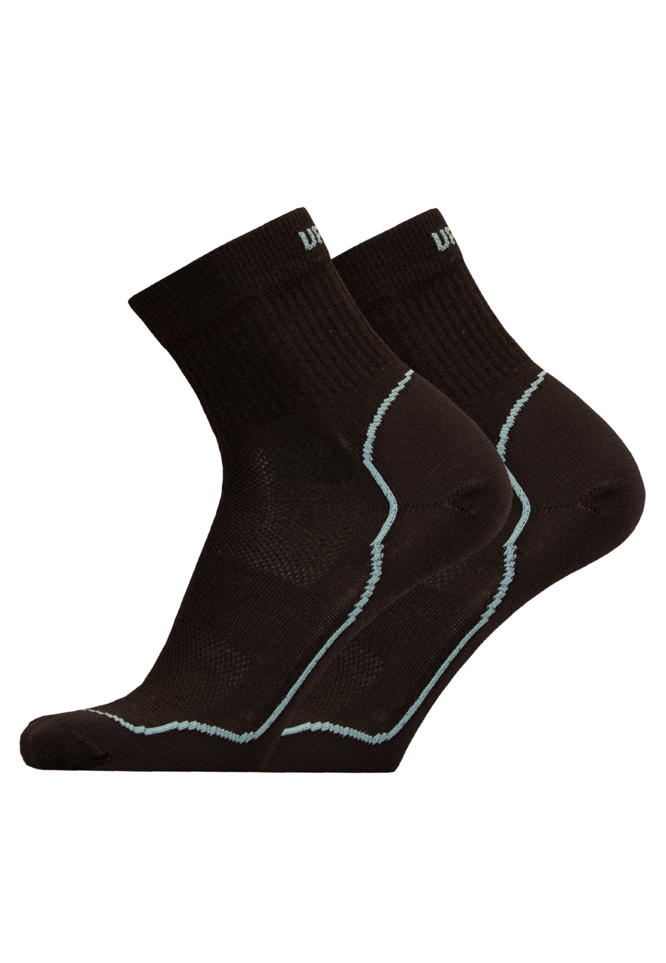 UphillSport Athletic Socks in Black: front