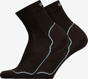 UphillSport Laufsocken in Schwarz: Vorderseite