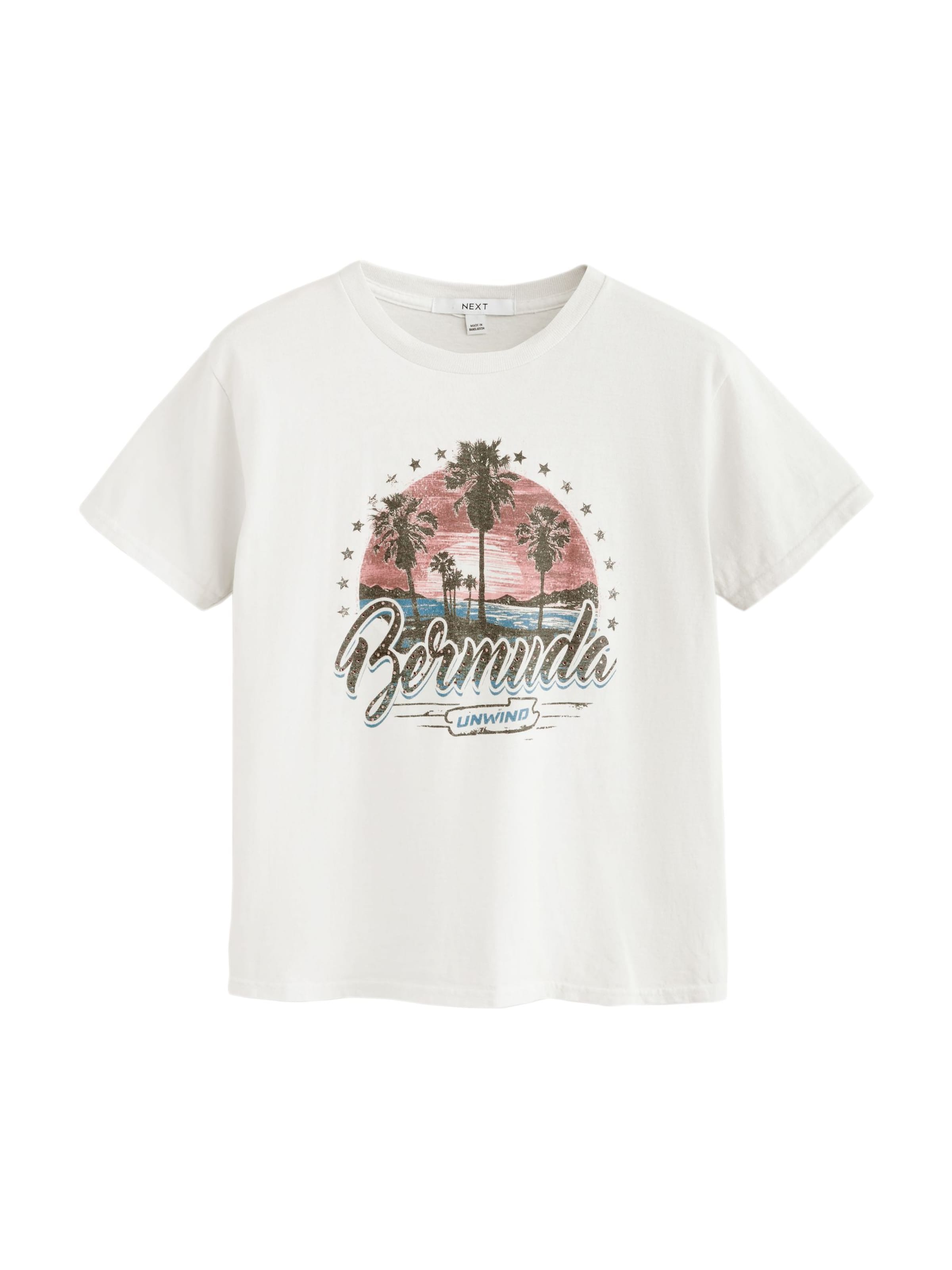 T-shirt Next en blanc : devant