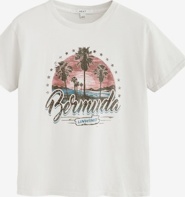 T-shirt Next en blanc : devant
