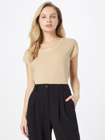 PIECES T-shirt 'Billo' i beige: framsida