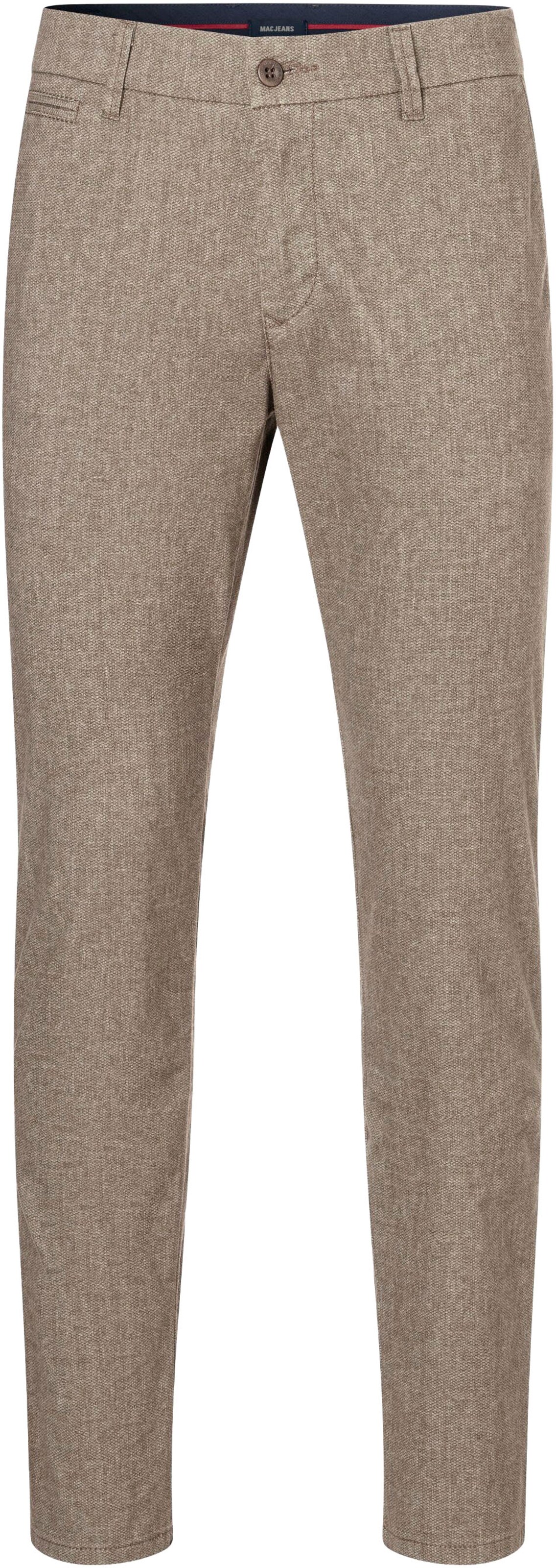 MAC Slim fit Pants in Brown: front