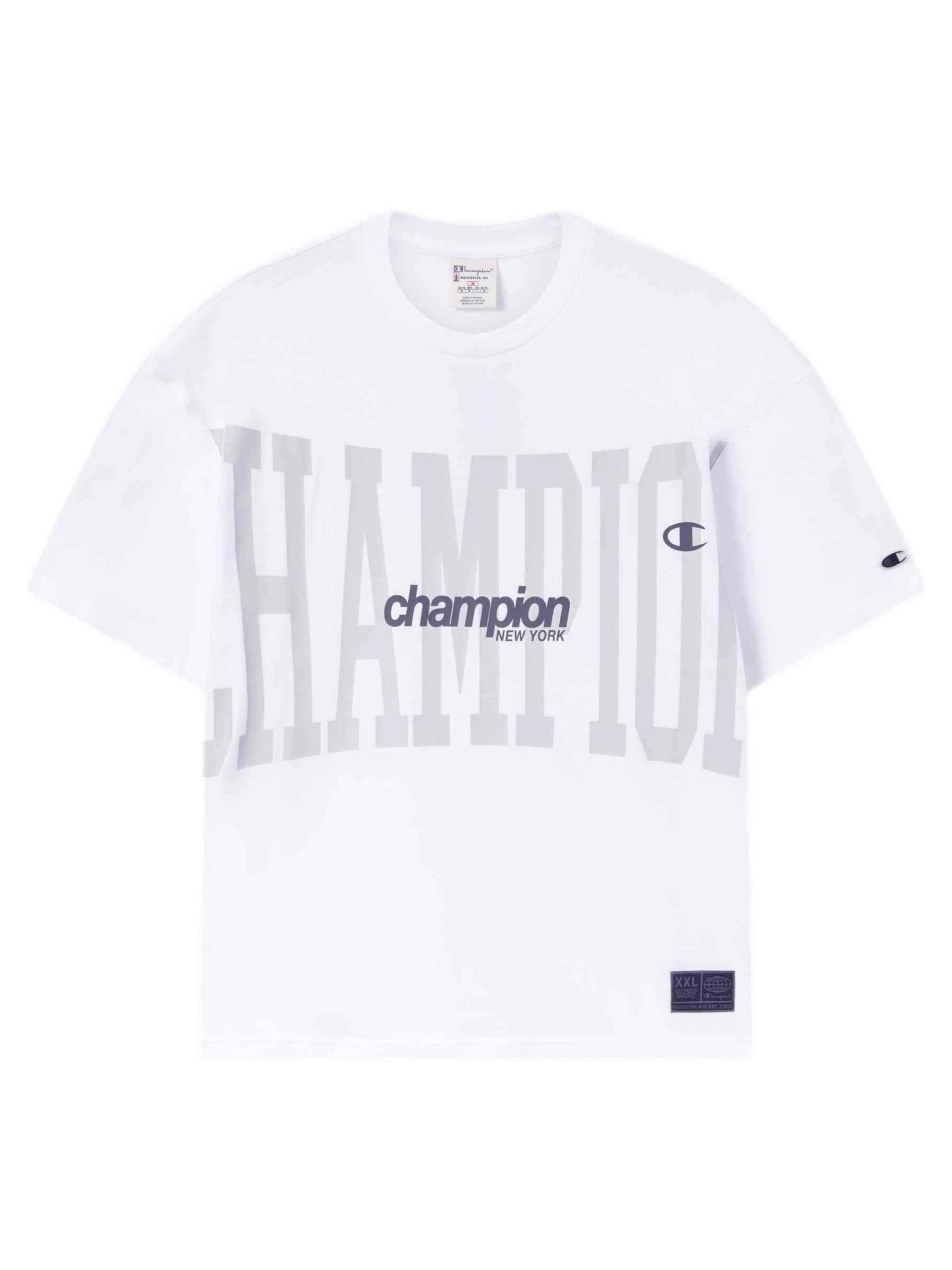 T-Shirt 'Camiseta champion blanca maxi logo urban contemporary tee' Champion -DO NOT USE- en blanc