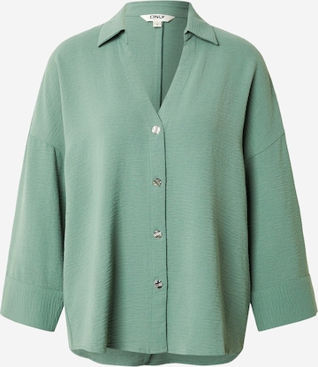 Chemisier 'ONLSVERRE METTE' ONLY en vert : devant