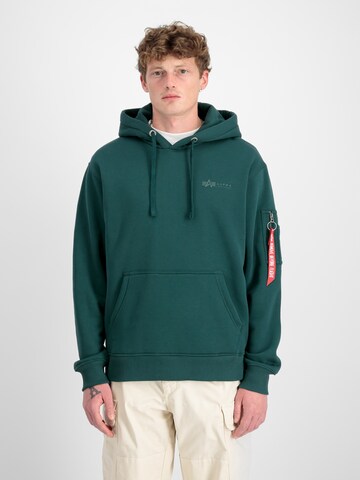 ALPHA INDUSTRIES Суичър в зелено: отпред
