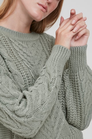 b.young Sweater 'BYOTINKA CABLE JUMPER' in Green