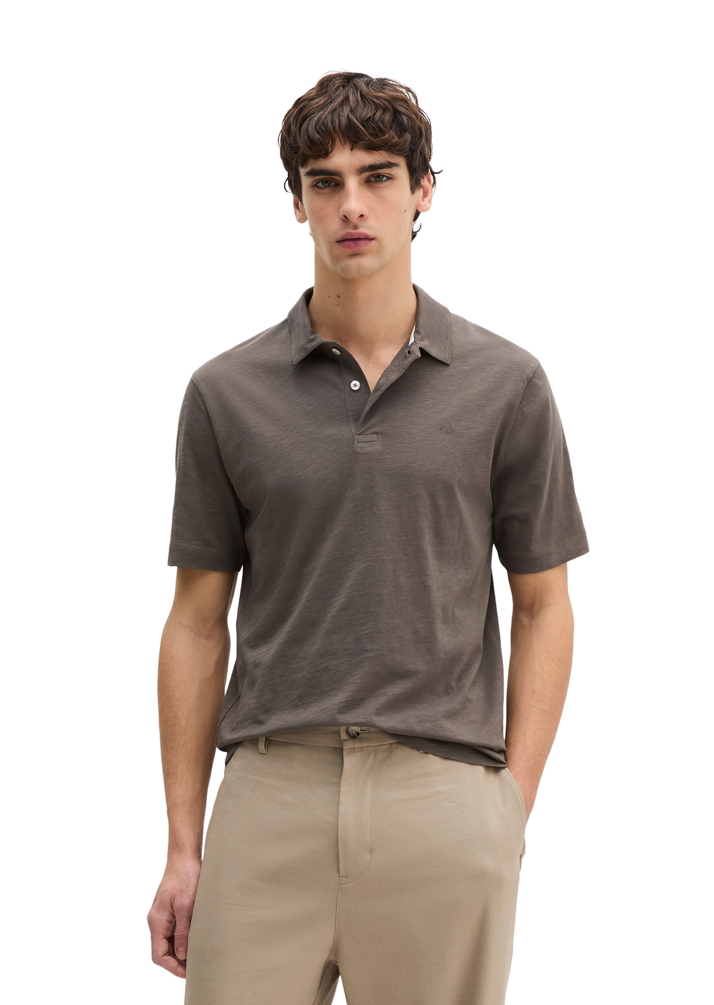 Marc O'Polo Poloshirt in Braun: Vorderseite
