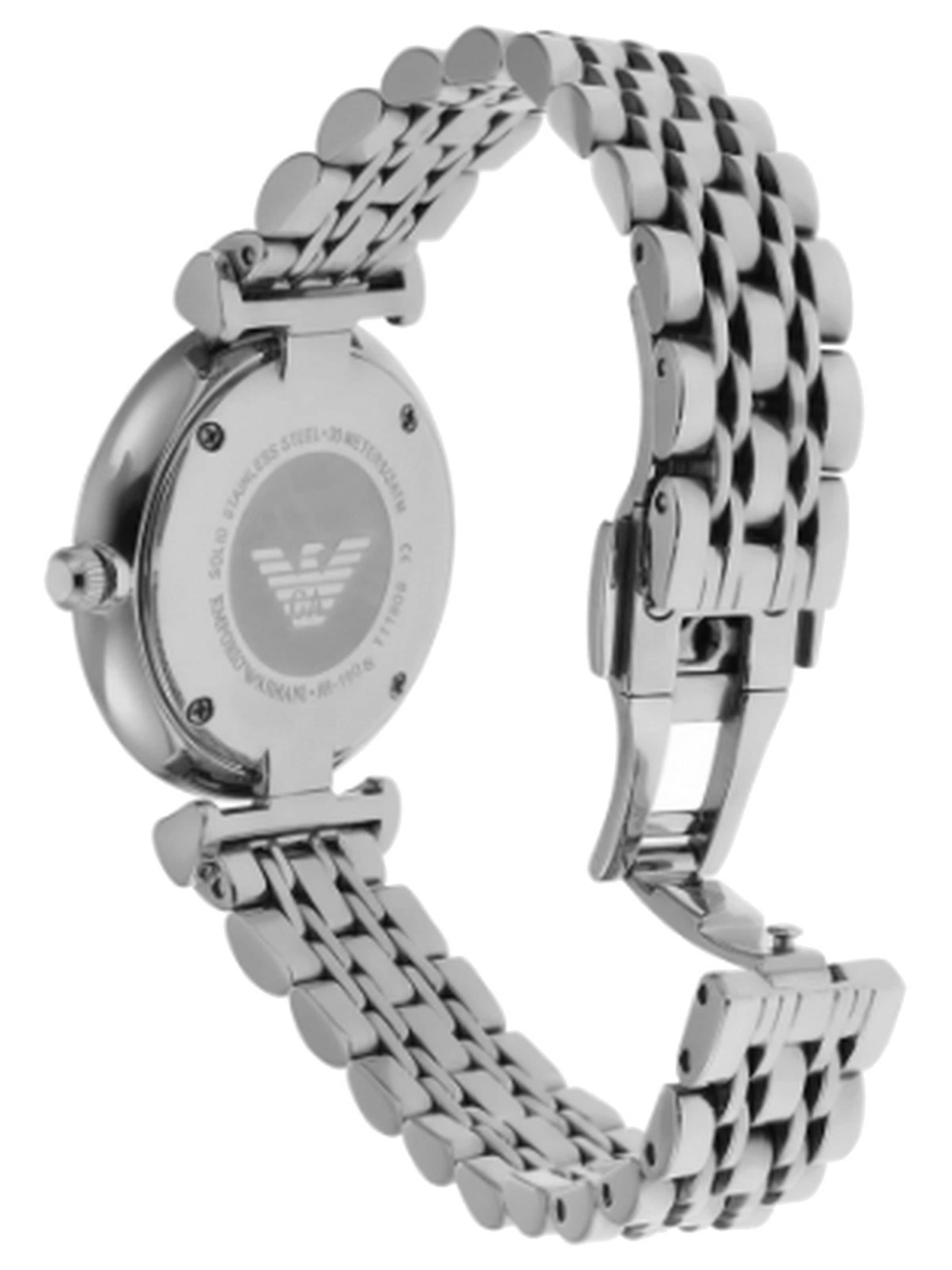 Emporio Armani Analoog horloge 'Gianni' in Zilver