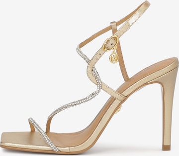 Kazar Sandals in Gold: front