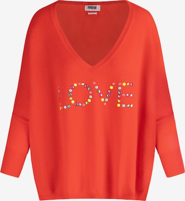 Rainbow Cashmere Sweater in Red: front