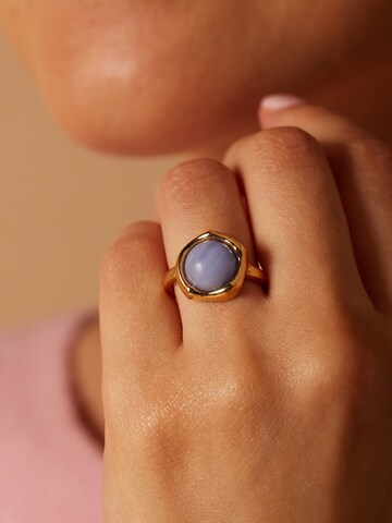 Lucardi Ring in Goud: voorkant