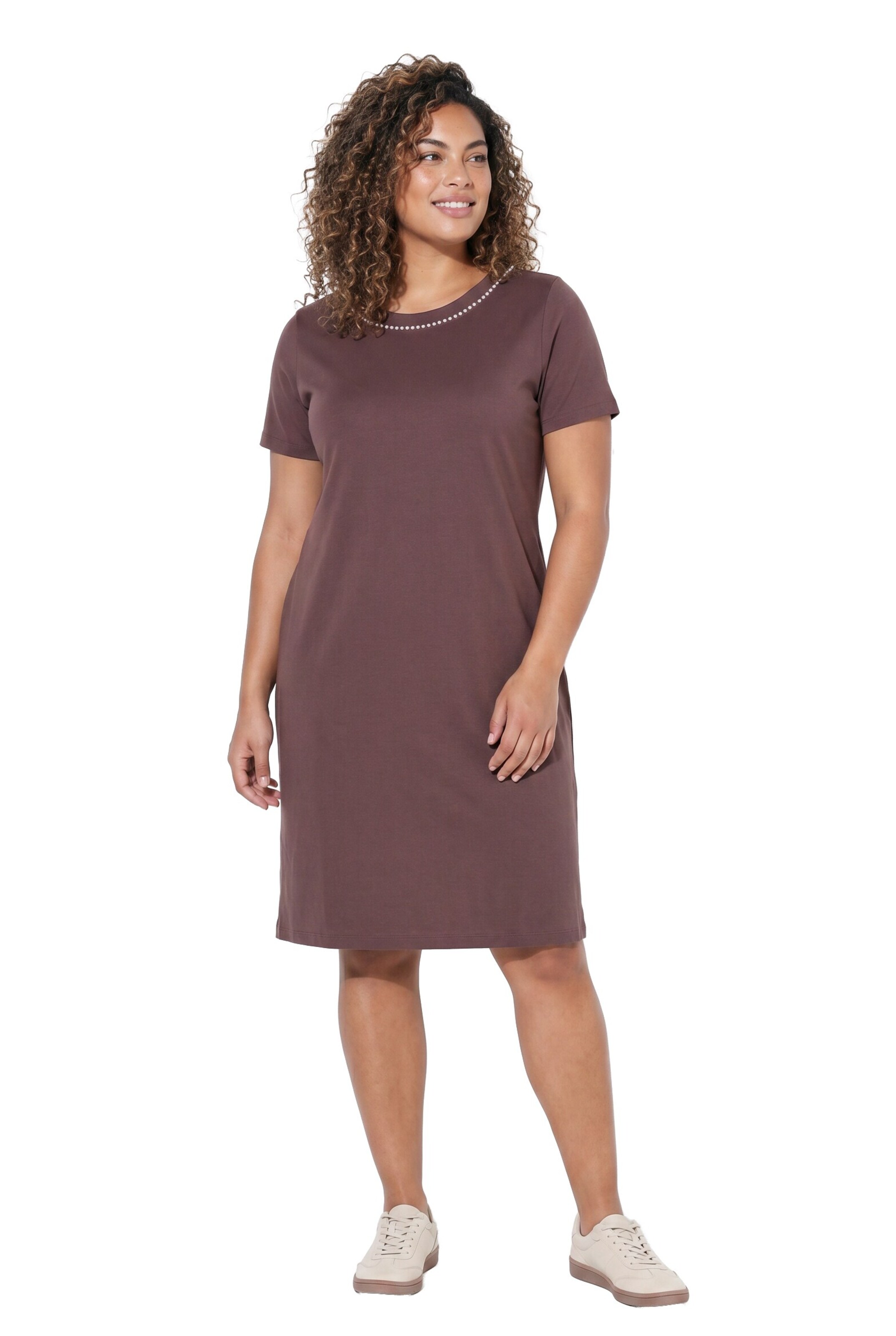 MIAMODA Dress in Brown: front