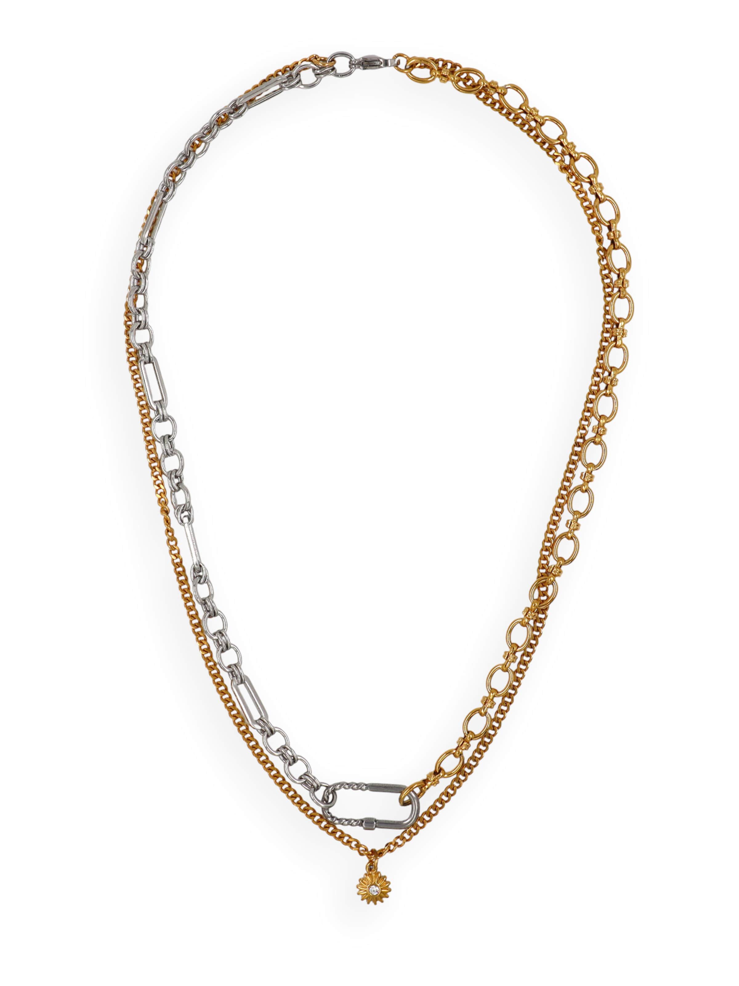 Fräulein Wunder - Cadena 'Bicolor Kette Edelstahl M Lux' en Mezcla de colores: frente