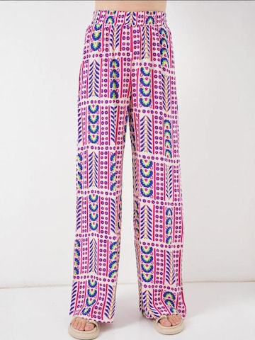Bigdart Wide leg Broek in Roze: voorkant