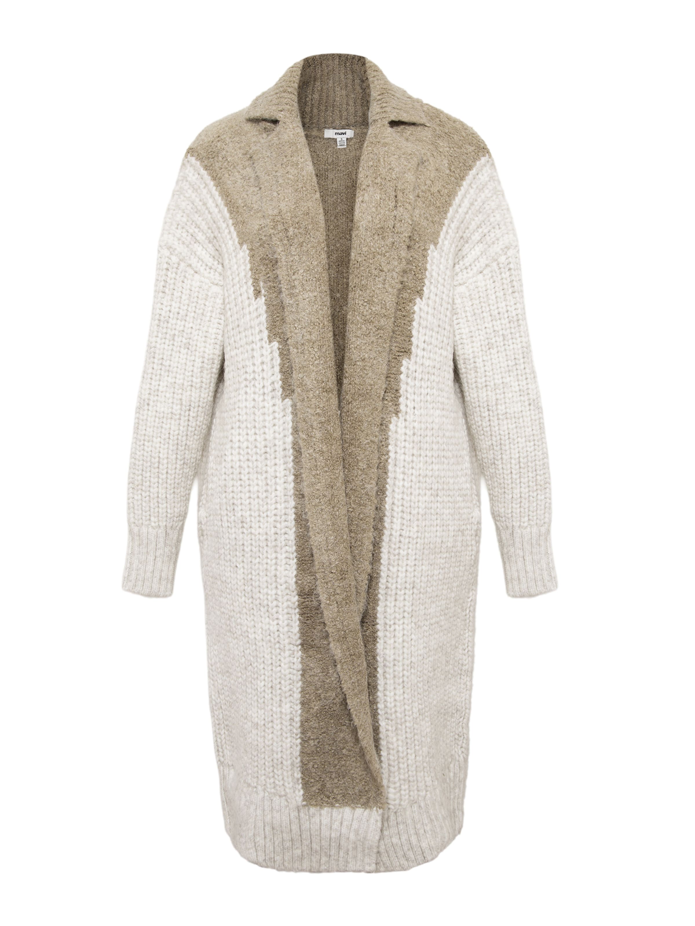Mavi Knit Cardigan in Beige: front