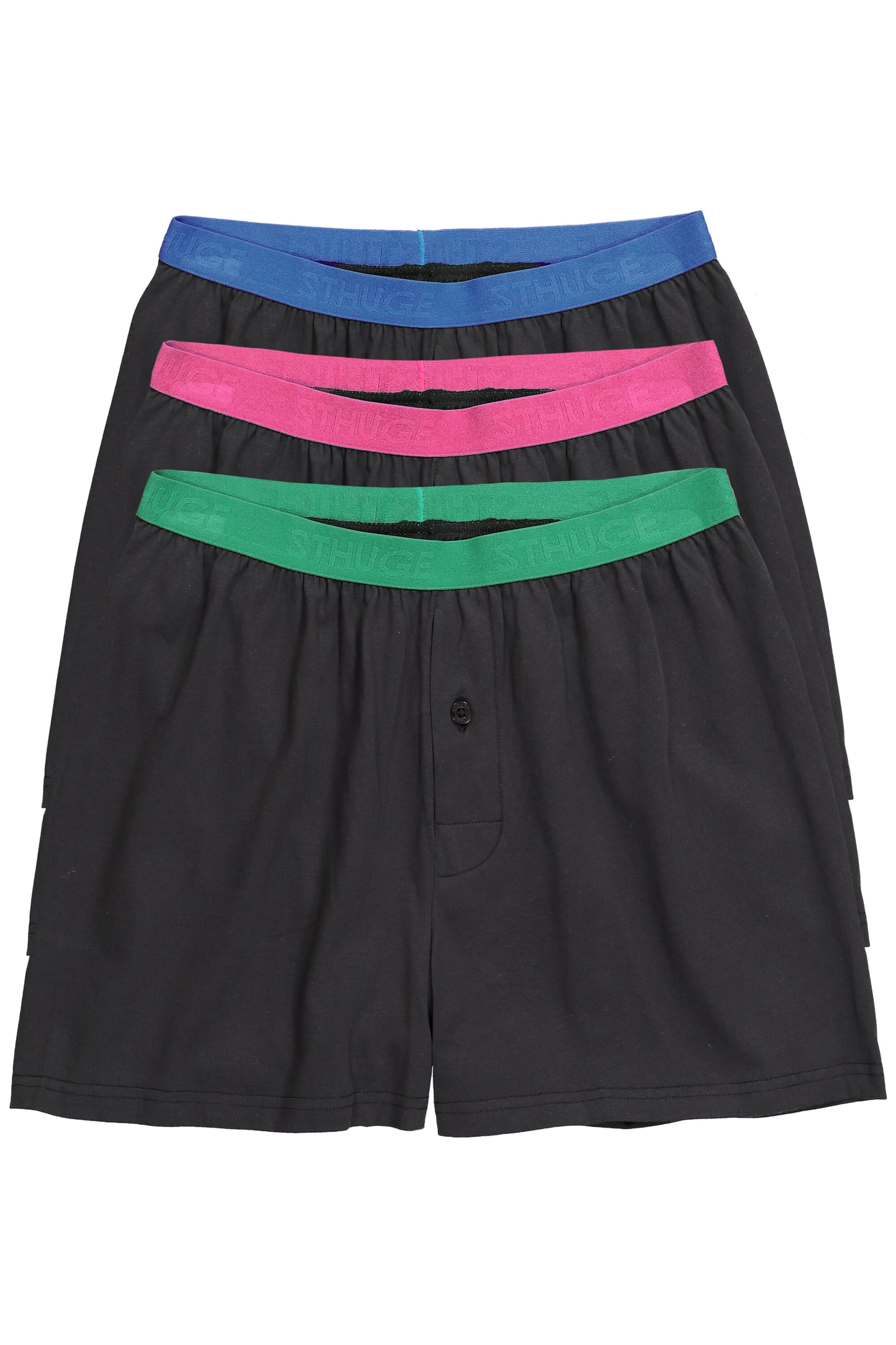 STHUGE Boxershorts in Zwart: voorkant