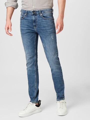 Coupe slim Jean 'Superflex' Lindbergh en bleu : devant